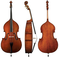 GEWA Double Bass Premium Line 4/4 Solid Top контрабас скрипичной формы, топ массив ели