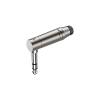 ROXTONE RJ3RPP-BK-NN Разъем 6.3 мм stereo Male Jack угловой, цвет серебро, покрытие контактов никель, максимальный размер кабеля 7 мм