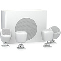 Tannoy SAT SUB 4PACK-WH комплект: настенный сабвуфер 6,5" и 4 сателлита 2,5", встроенный кроссовер, 70/100 B - 80 Вт, Prog 120 Вт/8 Ом, 32 Гц - 20 кГц, белый