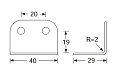 Adam Hall 40432  скоба угловая большая, 40x29 мм