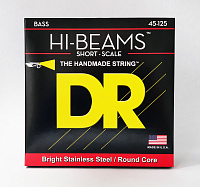 DR SMR5-45 струны для 5-струнной короткомензурной бас-гитары, калибр 45-125, серия HI-BEAM™, обмотка нержавеющая сталь, покрытия нет