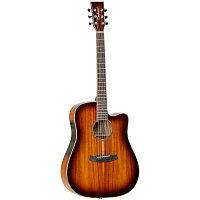 TANGLEWOOD TW5 E KOA электроакустическая гитара, Dreadnought с вырезом и электроникой Fishman Presys I EQ System