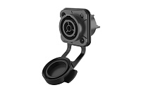 ROXTONE RAC3FPWP+DCPF Разъем панельный типа powercon, пыле- и влагозащищенный (IP65) + силиконовая заглушка, 3-контактный, "female", черный