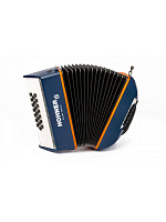 HOHNER XS (A2950)  детский кнопочный аккордеон, гриф B, цвет синий и оранжевый