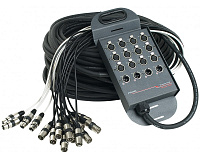 Proel TN1212LU30 Мультикор, 12 входов XLR, 12 выходов XLR, коммутационный бокс, длина 30 метров