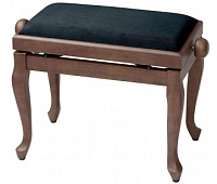 GEWA Piano Bench Deluxe Classic Walnut Matt банкетка орех матовый гнутые ножки верх черный