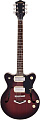 GRETSCH G2655-P90 Streamliner Jr. Double-Cut P90 Claret Burst полуакустическая гитара, цвет коричневый