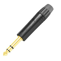 Seetronic MP3X-BG кабельный разъем Jack 6.3 мм TRS, позолоченные контакты, черный