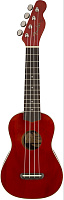 FENDER UKULELE VENICE CHERRY укулеле сопрано, цвет вишневый
