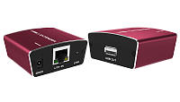 AVCLINK UT-100 Комплект: передатчик и приемник сигнала USB 2.0 по витой паре. Вход/выход передатчика: 1 x USB/1 x RJ45. Вход/выход приемника: 1 x RJ45/1 x USB. Максимальное расстояние 100 м. Категория кабеля Cat5e/Cat 6