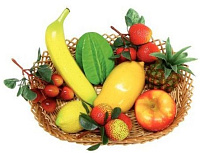 GEWA SHAKER FRUIT BASKET Набор пластиковых шейкеров фрукты, 9 предметов, с корзинкой