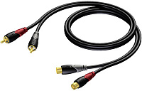 Procab CLA850/5 Кабель 2 RCA папа - 2 RCA мама, длина 5 метров