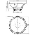 EighteenSound 15ND930/8  15" динамик НЧ, неодим, 8 Ом, 500 Вт AES, 98dB, 40-4100 Гц
