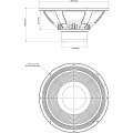 EighteenSound 15NLW9401/8  15" динамик НЧ, неодим, 8 Ом, 1200 Вт AES, 97 дБ, 40...4000 Гц