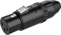 ROXTONE RX3FWP-BG Разъем XLR "мама" 3-контактный кабельный, пыле- и влагозащищенный, IP67 