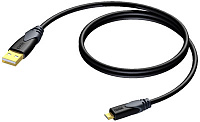 Procab CLD614/1.5 Кабель-переходник с разъема USB типа А (вилка) на разъем USB типа micro-B, 1.5 м