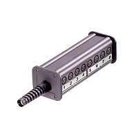 Neutrik NSB2C-12/4 распределительная коробка 12 XLR female входов, 4 XLR male выхода, кубическая конструкция.