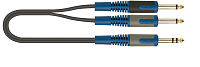 QUIK LOK RKSA100-2 компонентный кабель, разъёмы 2 Mono Jack Male - Stereo Jack Male, 2 м