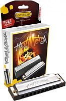 HOHNER Hot Metal A (M57210X) губная гармоника - корпус пластик ABS, крышки из нержавеющей стали. Доступ на 30 дней к бесплатным урокам