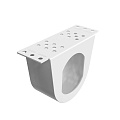 Kondator 935-SF01W Крепление для установки 1 розетки серии Powerdot MINI под столешницей или сиденьем кресла, цвет белый