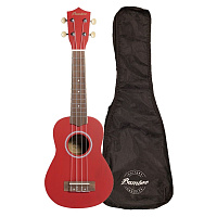 Bamboo BU-21LN COR  Estudio Series укулеле сопрано с чехлом, цвет красный