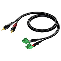 Procab CLA832/1 Кабель-переходник с разъемов RCA на клеммные блоки, длина 1 м