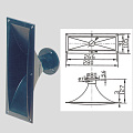 SOUNDKING FD003 (HT-02) горн для ВЧ драйвера, ABS пластик, дисп. 90х40 град, посад размер 266х91 мм