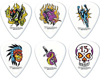 DUNLOP BL100P1.14 Alan Forbes Blackline Набор медиаторов с оригинальной графикой 1.14 мм (6 шт)