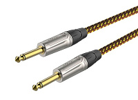 ROXTONE TGJJ300-11/10 Кабель инструментальный, цвет желто-коричневый, диаметр 6.5 мм, 2x6.3 mono Jack, длина 10 метров