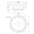 Eighteen Sound 8NMB420/8  8" динамик среднебасовый, 8 Ом, 280 Вт AES