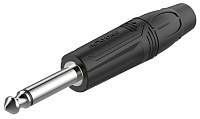 ROXTONE RJ2P-BN Разъем  jack 1/4" моно с резиновым держателем кабеля, размер 93*16,4 мм, цвет черный