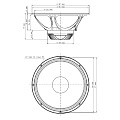 EighteenSound 15ND930/16  15" динамик НЧ, неодим, 16 Ом, 500 Вт AES, 98 дБ, 40-4100 Гц