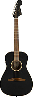 Fender Malibu Special MBK w/bag Электроакустическая гитара с чехлом, цвет черный матовый