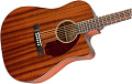 FENDER CD-140SCE DREAD AM W/CASE электроакустическая гитара, цвет натуральный, в комплекте кейс