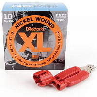D'ADDARIO EXL110-10PWIND Струны для электрогитары EXL110 - 10 комплектов, вертушка для струн
