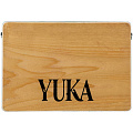 YUKA LT-CAJ1-WTGR тревел-кахон, фиксированный подструнник, тапа белый тик, корпус зеленый, ремень