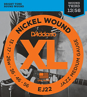 D'ADDARIO EJ22 Jazz Medium 13-56 Струны для электрогитары