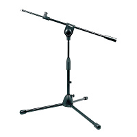 Proel PRO281BK Микрофонная низкая стойка журавль с телескопическим верхом, высота 570-1000 мм, съемное основание тренога, черный