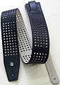 DUNLOP BMF07BK 2.5" Square Perforations Ремень гитарный кожаный, квадратная перфорация