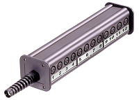 Neutrik NSB3C-20/4 распределительная коробка 20 XLR female входов, 4 XLR male выхода, кубическая конструкция.