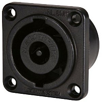 Neutrik NL8MPR-BAG панельный разъём Speakon, 8-контактный квадратный фланец металический черненый корпус