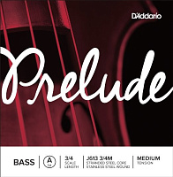 D'ADDARIO J613 3/4M одиночная струна для контрабаса, серия PRELUDE, A 3/4 Medium