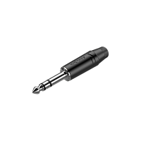 ROXTONE RJ3PP-BK-BN Разъем  jack  1/4" стерео, максимальный диаметр кабеля 7 мм, цвет черный