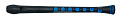 NUVO Recorder+ Black/Blue with hard case блокфлейта сопрано, строй С, барочная система, накладка на клапаны, материал АБС пластик, цвет черный/голубой
