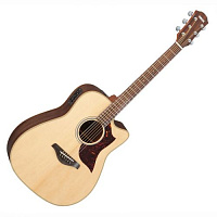 YAMAHA A3M электроакустическая гитара Natural. Верхняя дека-массив ситхинской ели, нижняя дека-массив красного дерева, обечайка-массив красного дерева, гриф-красное дерево, накладка на гриф-черное дерево, бридж-черное дерево, колки литые хромированные