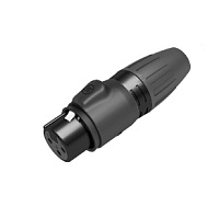 Seetronic SCWF3-B кабельный 3-контактный разъем XLR "мама", IP65, позолоченные контакты, черный