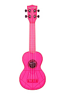 WATERMAN by KALA KA-SWF-PK Fluorescent Pink, Soprano Ukulele Укулеле сопрано, материал пластик, цвет флуоресцентный розовый
