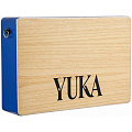 YUKA LT-CAJ1-WTBL тревел-кахон, фиксированный подструнник, тапа белый тик, корпус синий, ремень