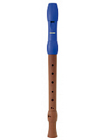 HOHNER B95862  Блокфлейта сопрано, барочная система, 2 части, корпус дерево, мундштук синий пластик