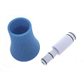 NUVO Straighten Your jSax Kit (White/Blue) прямая шейка и раструб для того, чтобы трансформировать jSax в прямой формат, цвет белый/голубой